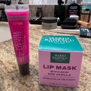 Set of Lip Mask with Acai and Vanilla and Lip Gloss